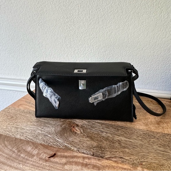 LEATHER INSIDE & OUT | Black 27 Long KL Elan Shoulder Bag Belted Convertible S7